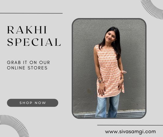 Celebrate Rakhi in Style: halter neck sleeveless kurti for Raksha Bandhan