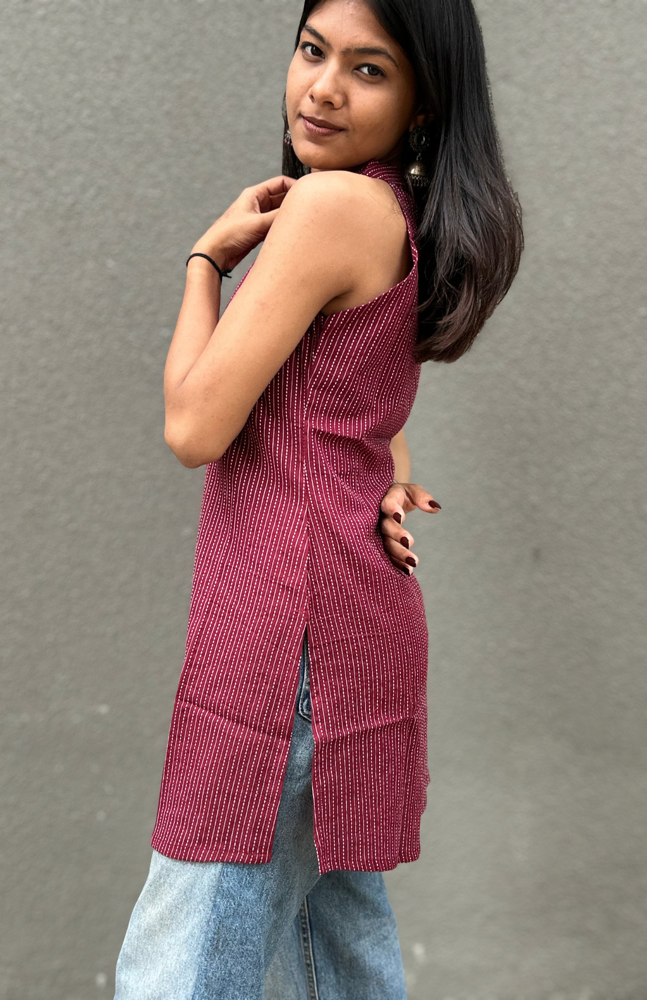 Maroon Short Kurti