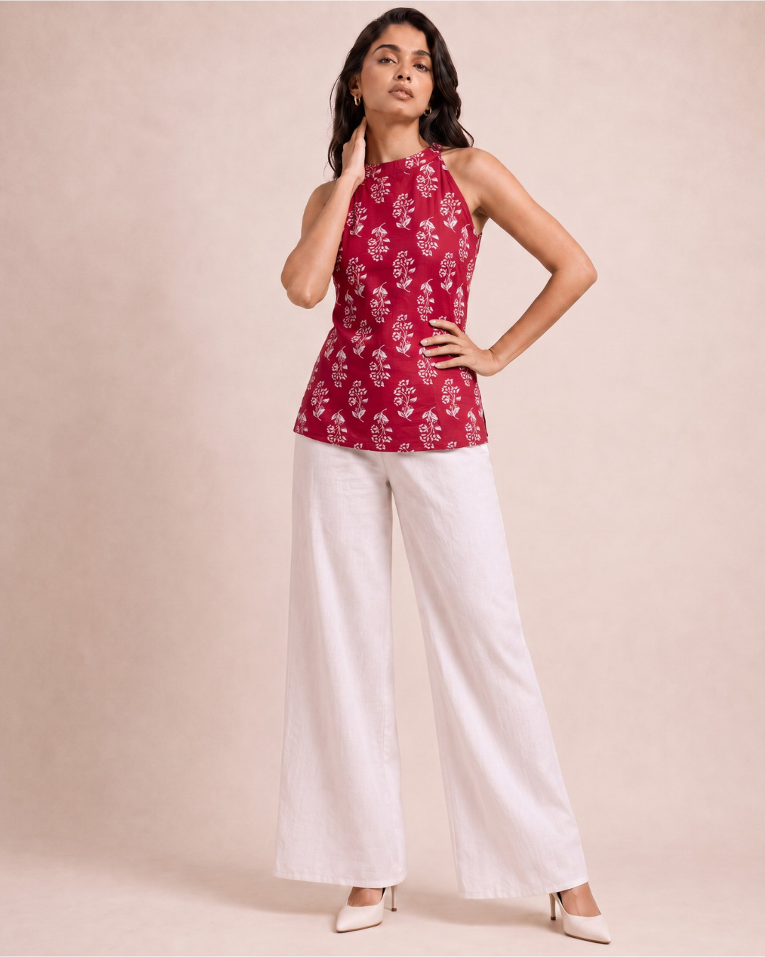 Maroon Causal Wear Top