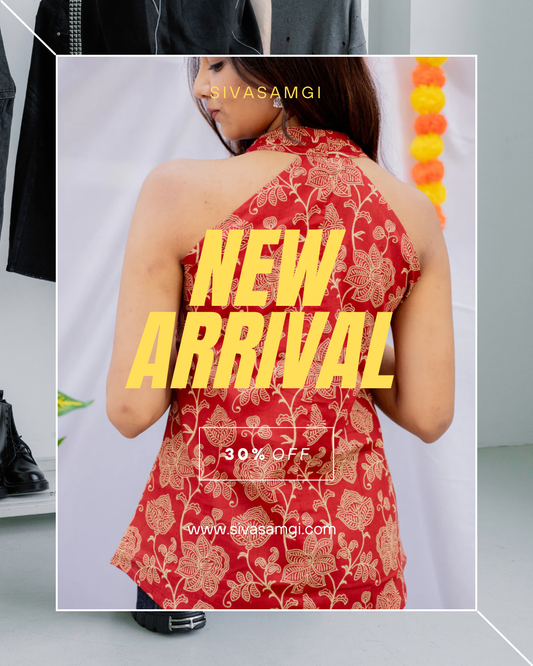 Halter Neck Kurti Design For Palazzo : Perfect Diwali Style by Sivasamgi