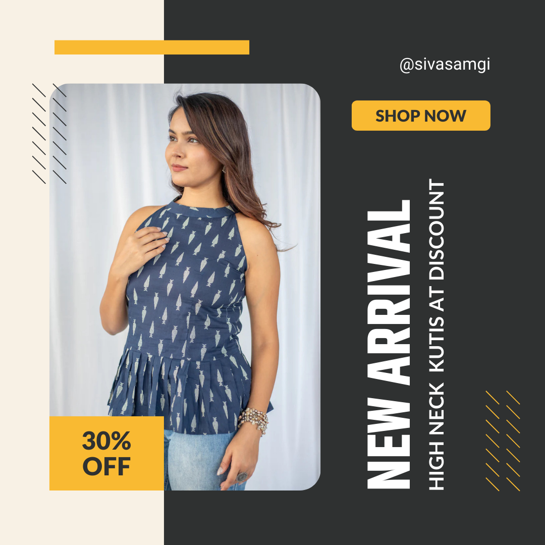 High neck long kurti design for women Online: Sivasamgi