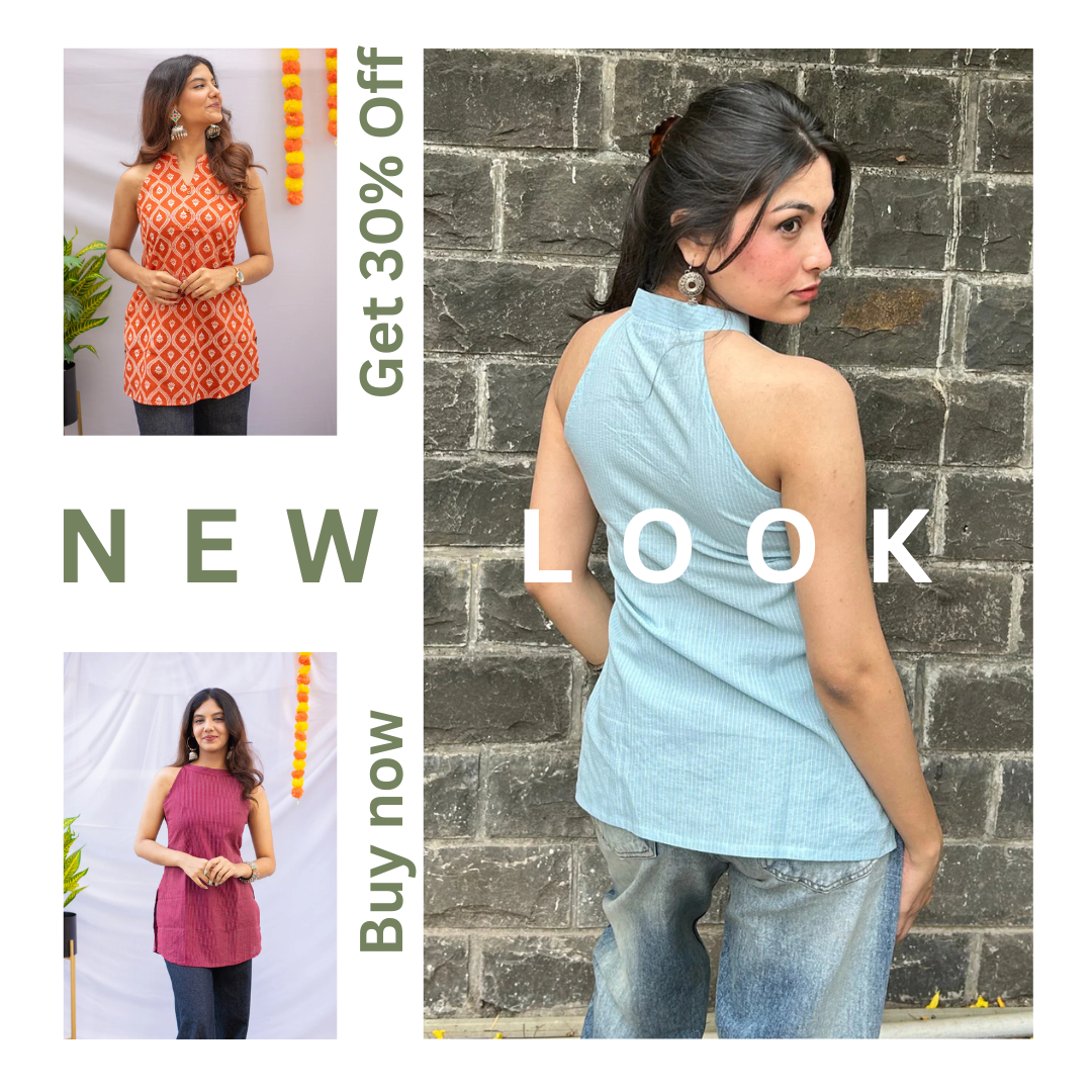 Sleeveless short kurti for women Online: Sivasamgi