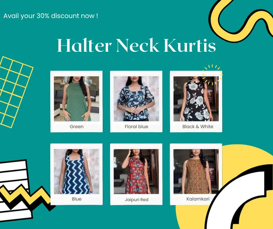 Buy halter neck short kurti online in India - Sivasamgi