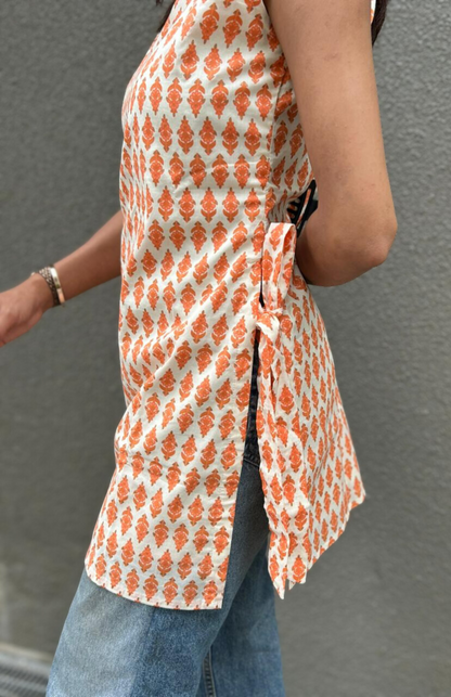 Ajrakh Print Short Kurti