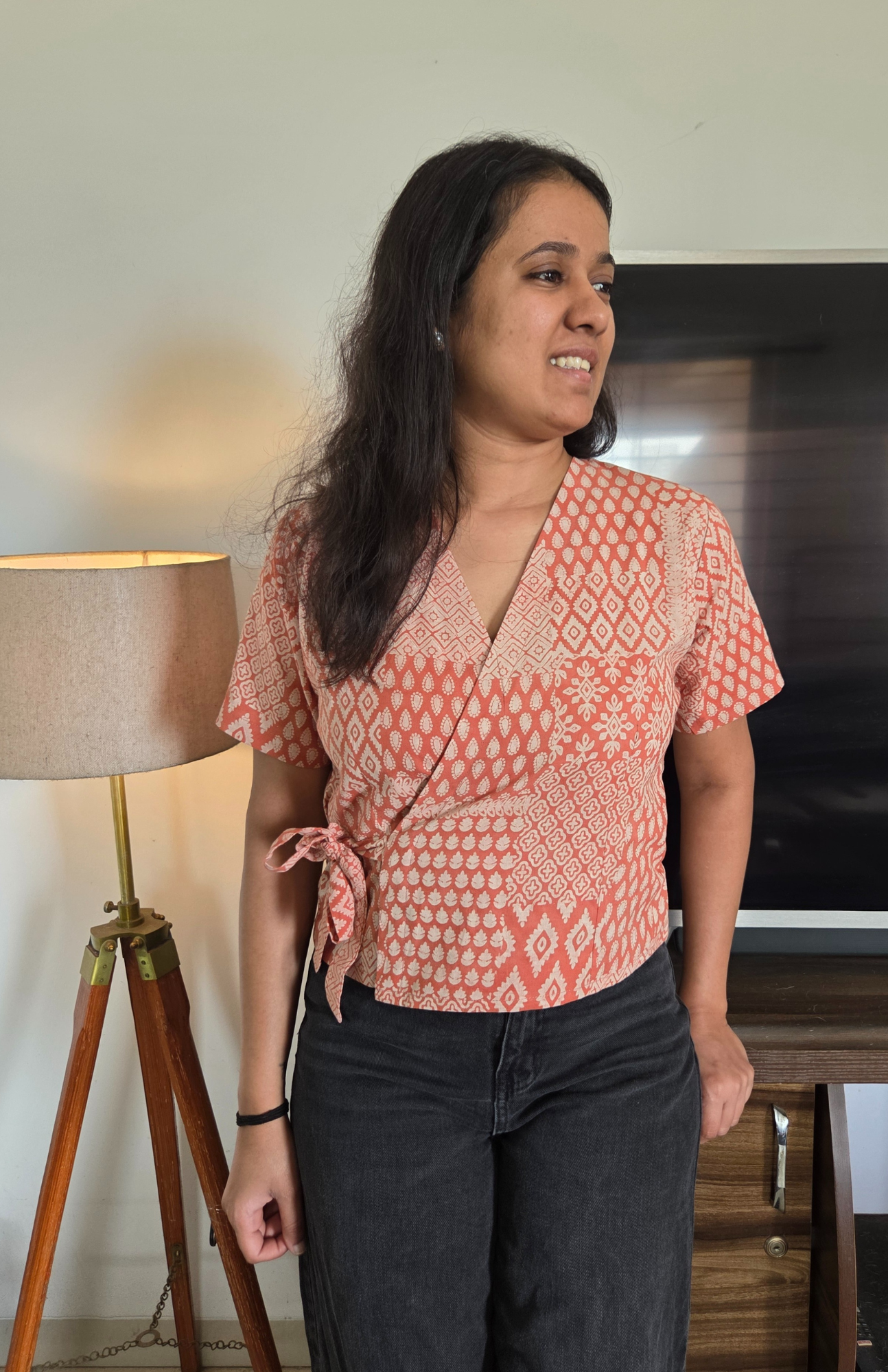 Cotton Wrap Top