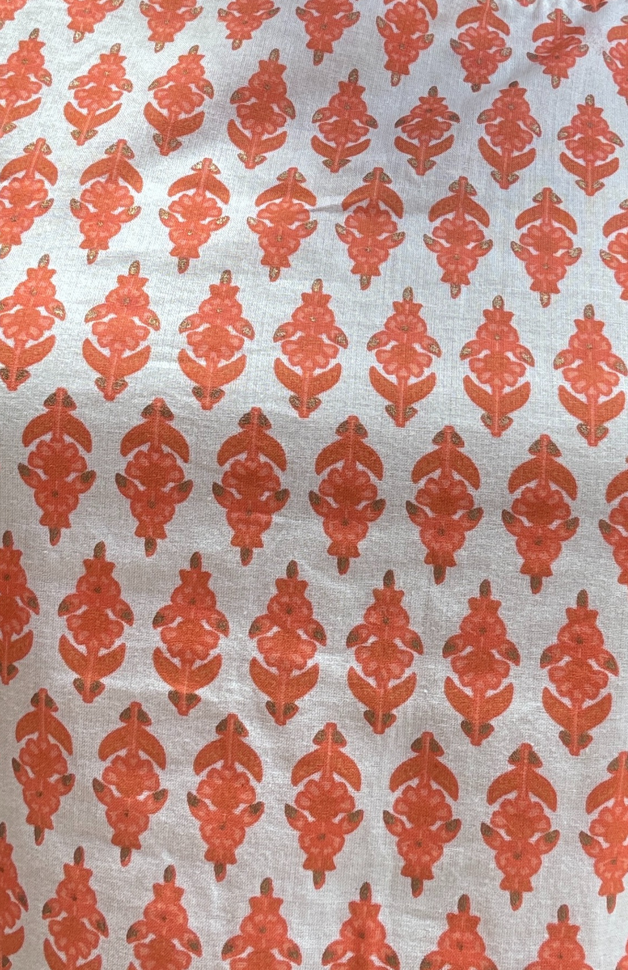 Cream with Peach Ajrakh print Short Kurti