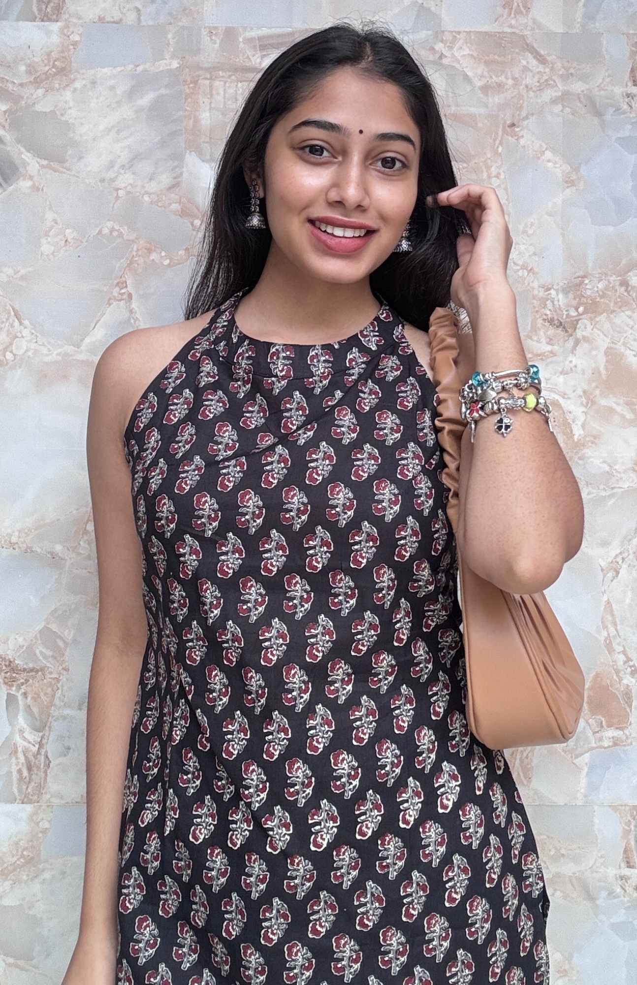 Simple Elegent Black Ajrak Print  Short Kurti for everyday style