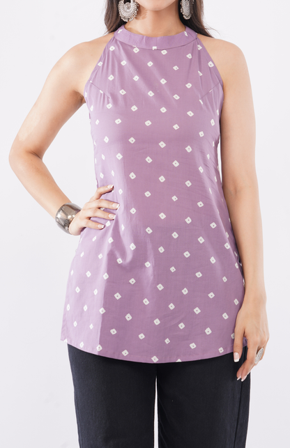 College wear lavender short kurti