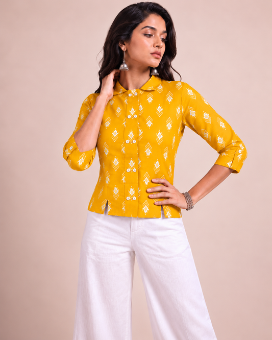Mustard Ikat Shirt