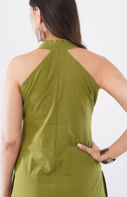 dual tone cotton short kurti office wear