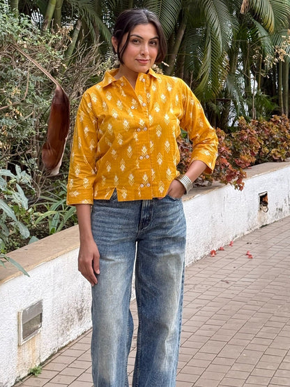 Mustard Ikat Shirt