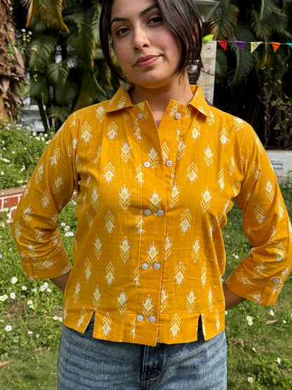 Mustard Ikat Shirt