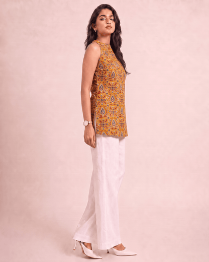 Kalamkari Cotton Halter Neck Top for Women | Sivasamgi